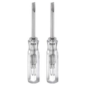 Sl2.0 Zaplyte 636939846428 2pcs Mini Slotted Screwdriver 2mm Magnetic Flat Head 45mm Transparent Sl2.0 Zaplyte 636939846428 2pcs Mini Slotted Screwdriver 2mm Magnetic Flat Head 45mm Transparent