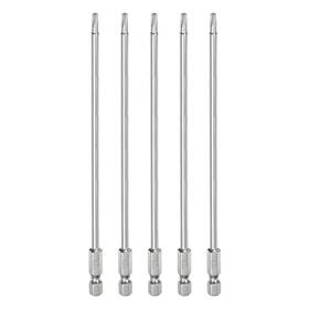 Zaplyte 639664009229 5pcs T15 Security Torx Bit 1/4 Inch Hex Shank 6 Long Tamper Resistant Star Bits