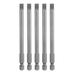 Zaplyte 639664807504 5pcs Sl6 Magnetic Slotted Screwdriver Bits 6mm Flat Head Bit 3.9 Inch