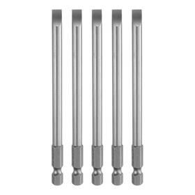 Zaplyte 639664807658 5pcs Sl6 Magnetic Slotted Screwdriver Bits 6mm Flat Head Bit 4 Inch