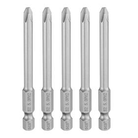 Zaplyte 639664821791 5pcs Magnetic Phillips Screwdriver Bit Ph2 1/4 Inch Hex Shank 75mm Long 5mm Rod