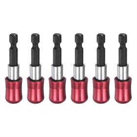 Zaplyte 640283416961 6pcs 2.5 Inch 1/4 Hex Shank Magnetic Extension Chuck Adapter Red
