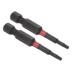 Zaplyte 655692509586 2pcs T9 Magnetic Torx Screwdriver Bit 50mm Long 6 Point Tamper Proof Black
