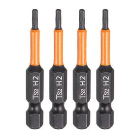 Zaplyte 672668237793 4pcs H2 Hex Head Drill Bit Wrench 2mm Flat Tip 1/4 Inch Shank 50mm Long Magnetic Zaplyte 672668237793 4pcs H2 Hex Head Drill Bit Wrench 2mm Flat Tip 1/4 Inch Shank 50mm Long Magnetic
