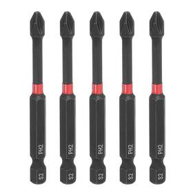 Zaplyte 679134893583 5pcs Ph2 Phillips Impact Screwdriver Bit 1/4 Inch Hex Shank 3 Long Magnetic