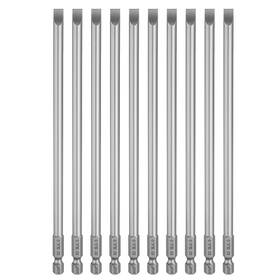 Zaplyte 679209198612 10pcs Sl6.0 Slotted Screwdriver Bits 6 Inch Magnetic Head Screw Driver Drill Bit