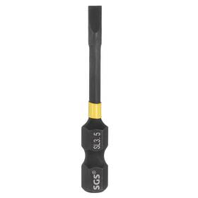 Sl3.5 Zaplyte 688391688108 Slotted Impact Screwdriver Bits 1/4 Inch Hex Shank 2 Long Magnetic Bit
