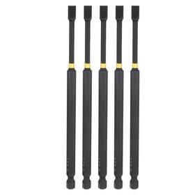 Zaplyte 688391688245 5pcs Sl6 Slotted Impact Screwdriver Bits 1/4 Inch Hex Shank 6 Long Magnetic Bit