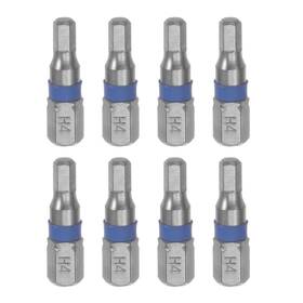 Zaplyte 703820938101 8pcs H4 Hex Screwdriver Bit 4mm 1/4 Inch Shank Magnetic Power Drill Bits