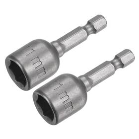 Zaplyte 724708583015 2pcs 1/4 Inch Quick-change Hex Shank 11mm Magnetic Nut Driver Bit 1.89 Length