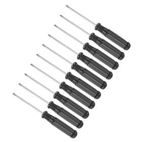 Zaplyte 767153678400 10pcs Small Phillips Screwdriver 2.0mm 92mm Cross Black Handle