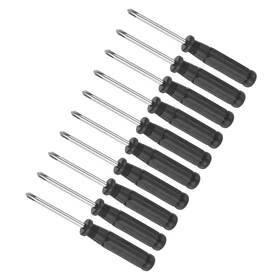 Zaplyte 767153678868 10pcs Small Phillips Screwdriver 4.0mm 108mm Cross Black Handle