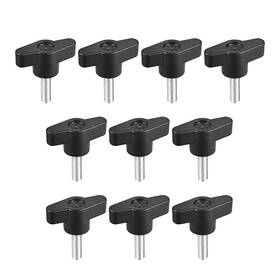 Zaplyte 784958355473 Clamping Handle Screw Knobs M6x20mm Threaded T-shape 10pcs