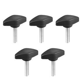 Zaplyte 784958355497 Clamping Handle Screw Knobs M6 X 30mm Threaded T-shape 5pcs Zaplyte 784958355497 Clamping Handle Screw Knobs M6 X 30mm Threaded T-shape 5pcs