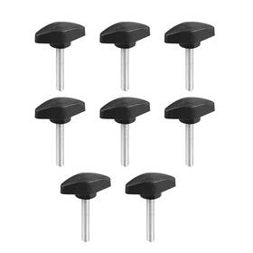 Zaplyte 784958355527 8pcs Clamping Handle Screw Knobs M6 X 35mm Threaded T-shape