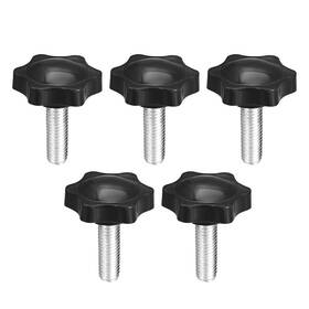 Zaplyte 784958436608 Clamping Screw Knob 38mm Dia Plum Hex Shaped Grips M8 X 20mm Thread 5pcs