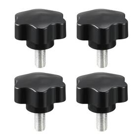 Zaplyte 784958437131 Clamping Screw Knob 48mm Dia Plum Hex Shaped Grips M10 X 25mm Thread 4pcs