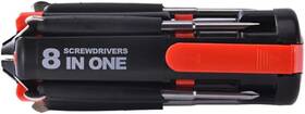 Rxzer048 Zmshangmao 8-in-1 Multi-function Screwdriver Set With 6 Led Flashlights Assorted Bits