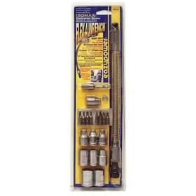 79016 Zoro Select Flex Wrench Socket Kit Pieces 19
