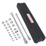 Deluxe Flex Head Ratchet Wrench Set 14MM 19MM Socket Kit Chrome Vanadium Steel. Fixed Price $54.66.