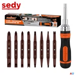 18 In Magnetic Ratchet Versatile Screwdriver Set Security Bits Antislip Handle. Fixed Price $9.99.