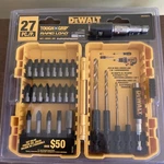 Dewalt Tough Grip Rapid Load 27-PIECE Screwdriver Drill Bit Set DW2504TG -- New. Fixed Price $19.50.