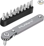 Mulwark 11PC 1/4 Mini Ratchet Wrench Close Quarters Pocket Screwdriver Set With. Fixed Price $16.78.