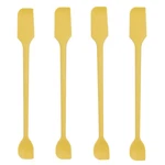 Tinoaly 4PCS Mini Spatulas Set, Silicone Double-head M, Yellow. Fixed Price $11.80.