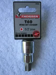 Thorsen T60 (1/2" Drive) Torx Star Bit Socket (part # 58360) **new** (T-60). Fixed Price $8.99.