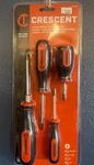 Crescent 4-PIECE Phillips Screwdriver Set Tri-lobe Ergonomic Handle. Fixed Price $17.25.