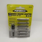 Performax 7-PC. Quick Change Adapter Power Bit Set, 236-5474, New. Fixed Price $8.00.