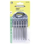 6 Piece Star Torx 4" Power Drive Bit W/ Clip Case T10 T15 T20 T25 T30 T40. Fixed Price $11.72.