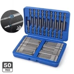 50SET Extra Long Security Bits Hex Torx Star Spline Flat Screwdriver W/case. Fixed Price $16.55.