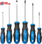 6PCS Magnetic Tip Screwdriver Set, 3 Phillips And Flat, Professional Cushion. Fixed Price $17.40.