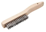 10" Wood Shoe Handle Stainless Steel Wire Bristle Brush Scratch Welding Scraper. Fixed Price $11.25.