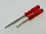 New 2PC Quick Wedge Screwdriver Pair Set Red Plastic Handle Model 2356 1834 Nos. Fixed Price $33.24.