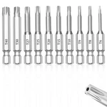 10 Piece Security Torx Bit Set (T6-T40), 1/4 Inch Hex Shank S2 Steel Magnetic.... Fixed Price $35.92.