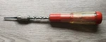 Vtg Orange Stanley #233H (68-233) Push Spiral Ratchet W/ 4 Tool Bits Usa. Fixed Price $14.99.