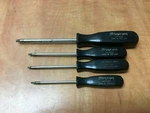 Vintage Snap-on 4PC Torx Screwdriver Set Sstx Hard Black Handle T10 T15 T20 T30. Fixed Price $67.98.
