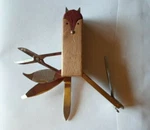 Kikkerland - Fox Manicure Set Stainless Steel Blade & Beechwood Handle. Fixed Price $9.99.