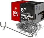 100 Pack Shelving Hooks 8" Length Wholesale Lot. Fixed Price $48.84.