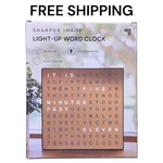 Sharper Image Light Up Word Clock New Sealed Includes Power Adapter. Fixed Price $29.89.