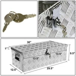30" Aluminum Underbody Tool Box Truck Trailer Rv Storage Bed W/ Lock. Fixed Price $73.13.