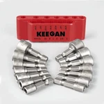 14 Pcs Power Nut Driver Bit Set Quick Change Mm & Sae Impact 1/4" Hex Shank. Fixed Price $12.14.