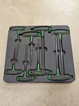 Snap On Tools L-shaped T-shaped Green Handle Torx Set T10-T45 W/ Organizer Tray. Fixed Price $119.77.