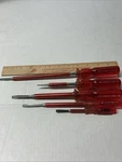 Vintage Quick-wedge 5-PC Flat Screwdriver 1253E-1736-1734E- 2356- 1838, Usa. Fixed Price $24.99.