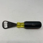 Stanley 66-000 Bottle Opener Screwdriver Handle Yellow Black Tool Grip Stainless. Fixed Price $9.87.