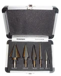 Set, 5-PC Christmas Tree Stepper Drills 1/8" To 1-3/8. Fixed Price $36.90.