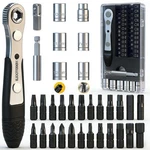 Hgsdtools 33IN1 Right Angle Screwdriver Set 1/4 Mini Ratchet Wrench S2 Black. Fixed Price $15.79.