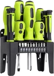Fastpro 21PC Green Magnetic Screwdriver Set Rack. Fixed Price $30.58.